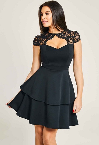 Dipped Frill Dress