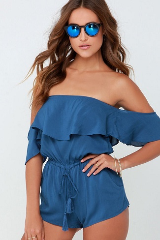 Off The Shoulder Romper nőknek