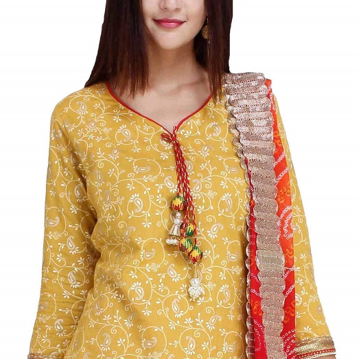 Salwar Front Dori Neck Design