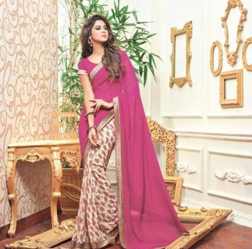 Fancy Sarees-Pink Fancy Allure 8