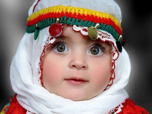 Gyapjú hidzsáb babáknak