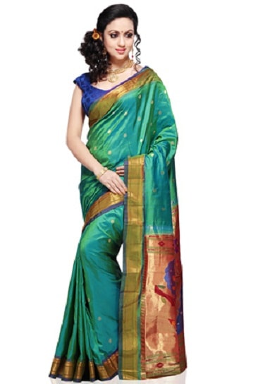 Green Toned Handloom Banarasi Saree