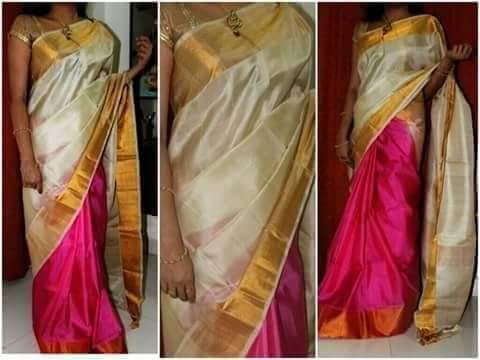 Half And Half Uppada Saree