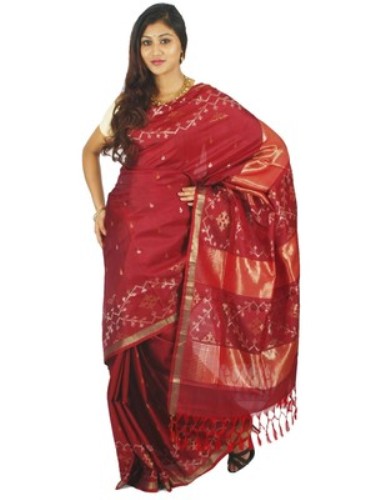 Rød Uppada Designer Saree