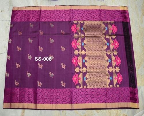 Lilla farve Uppada Saree