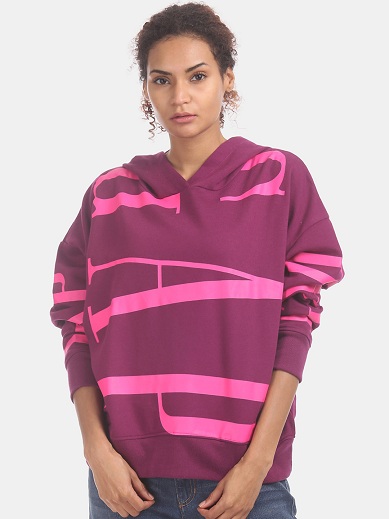 Gap Purple Kapucnis pulóver