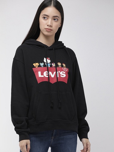 Levis sweatshirt i overdimensioneret hætte