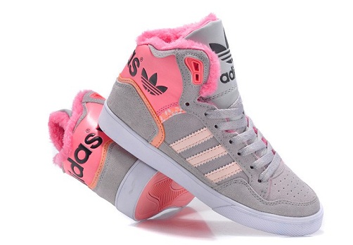 Szürke rózsaszín női Adidas cipő -4