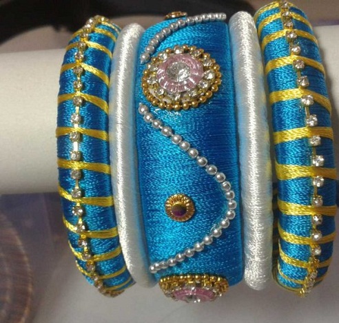 Heavy Work Designer Silk Thread Work Bangles