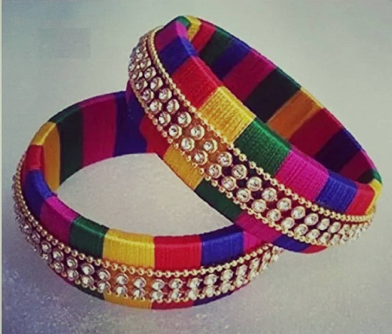 Multi Color Thread Bangles