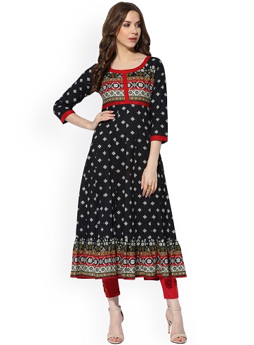 Designer Black Anarkali Kurti