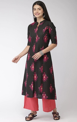 Sort linneskjorte Style Kurti