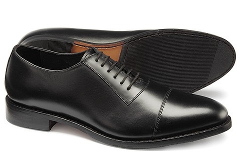 Oxford fekete bőr cipő