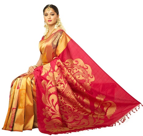 A hagyományos Kanchipuram Saree