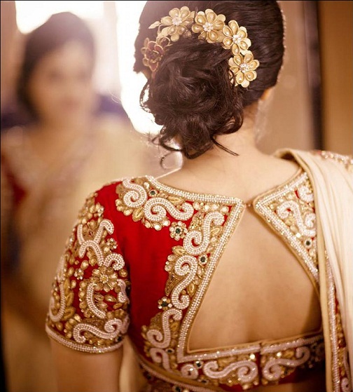 Trekantet brude Lehenga bluse design