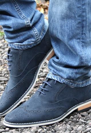 Jean Blue Brogues -sko til mænd