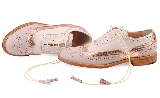 Rose Gold Brogues med kvaster