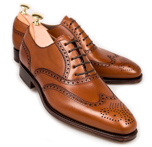 Olasz bőrből készült férfi Brogues cipő