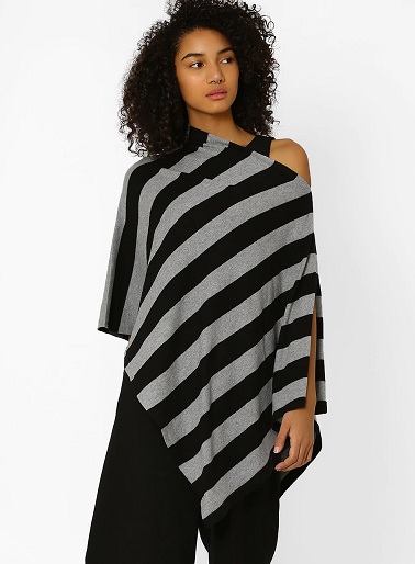 Kaftan stílusú Poncho Top télen