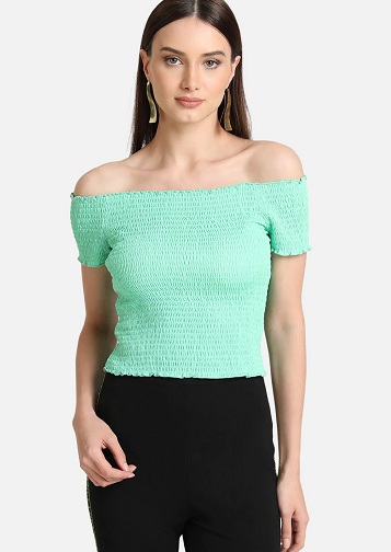 Off Shoulder Crop Tops til kvinder