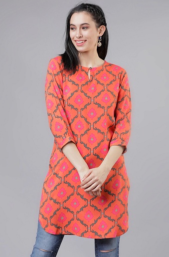 Trykt tunika Kurti Top