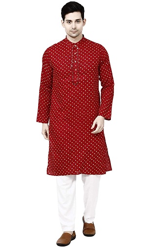 Bandhani Kurta férfiaknak