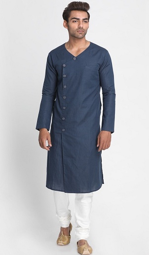 V Neck Readymade Kurta til mænd