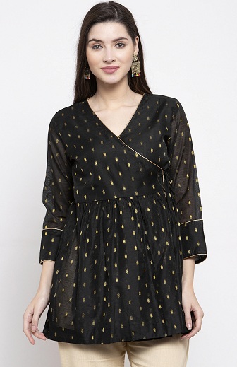 Silk Polka Dot Tunika til fest