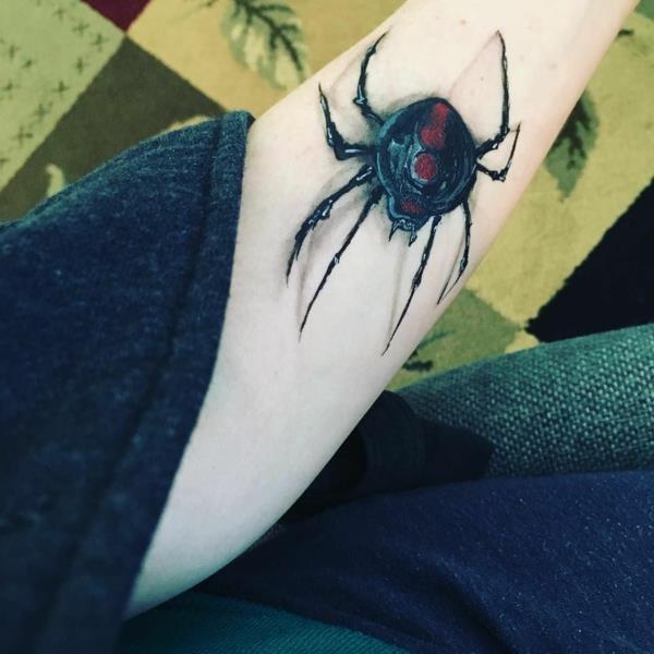 3d tatuoinnit värikäs tatuointi hämähäkki