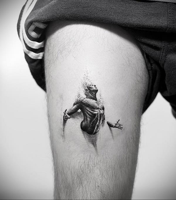 3D -tatuoinnit reiden miehet musta työ tatuointi