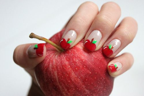 Apple Fruits Nail Art