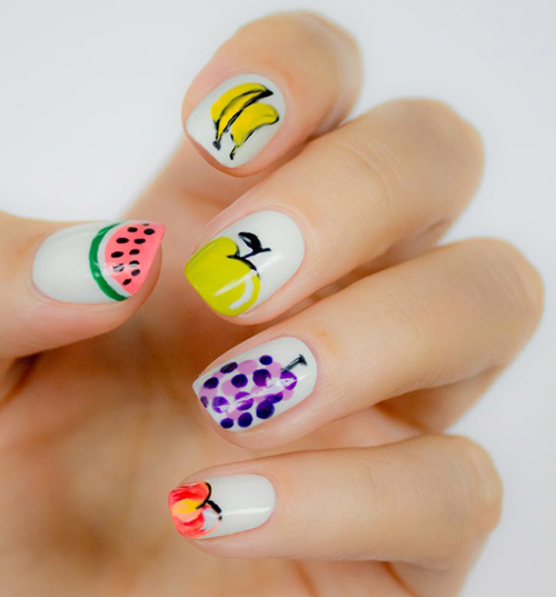 Forskellige frugter Nail Art Design