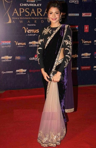 Half and Half Velvet Saree