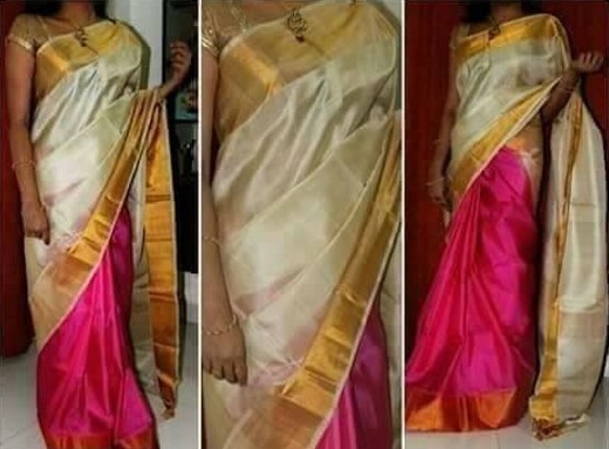 Uppada halv og halv Sarees
