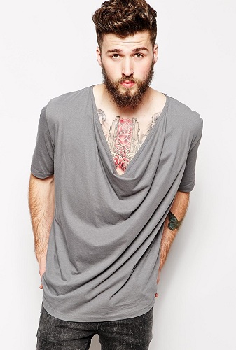 Cowl Neck T-shirts til mænd