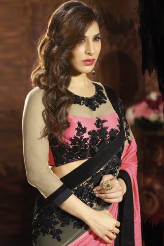Quarter Sleeves Ren blusedesign til Saree