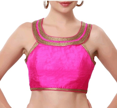 Bådskåret design af Saree -bluse