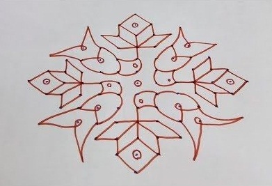 Border 13 Dot Rangoli