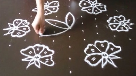 Könnyű 9 pontos Rangoli