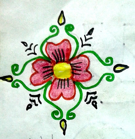 Blomst Rangoli