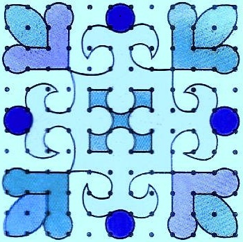 Farverig 12 Dot Rangoli