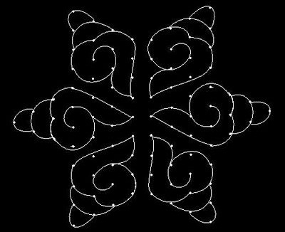 Konkylformet Rangoli