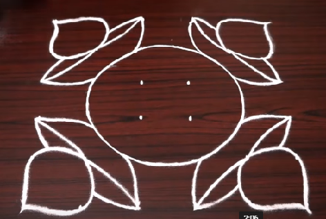 Deepam 6 Dot Rangoli