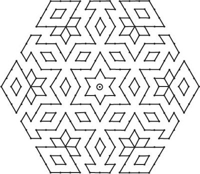 Dots Star Rangoli