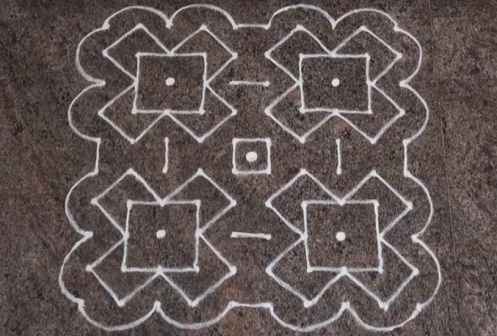 Geometrisk design Rangoli