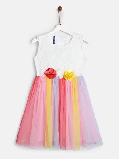 Divatos szivárvány ruha 5 éves kislánynak