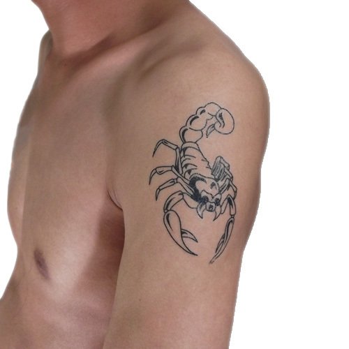 Skorpió ideiglenes tetoválás férfiaknak
