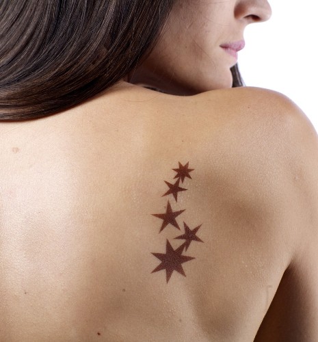 Starry Back Midlertidig tatovering