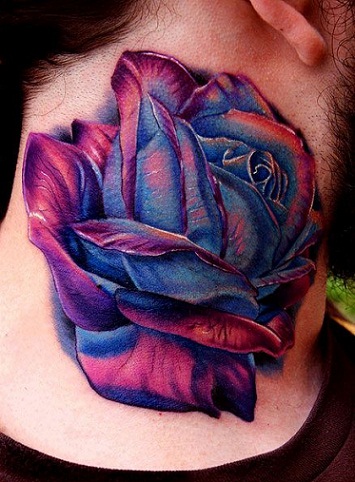 Blood Rose Tribal Tattoo