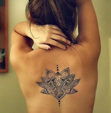 Lotus Flower Tribal Tattoo til piger